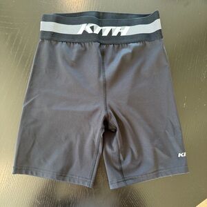 Kith Black Performance Shorts with Gray Waistband Size Small